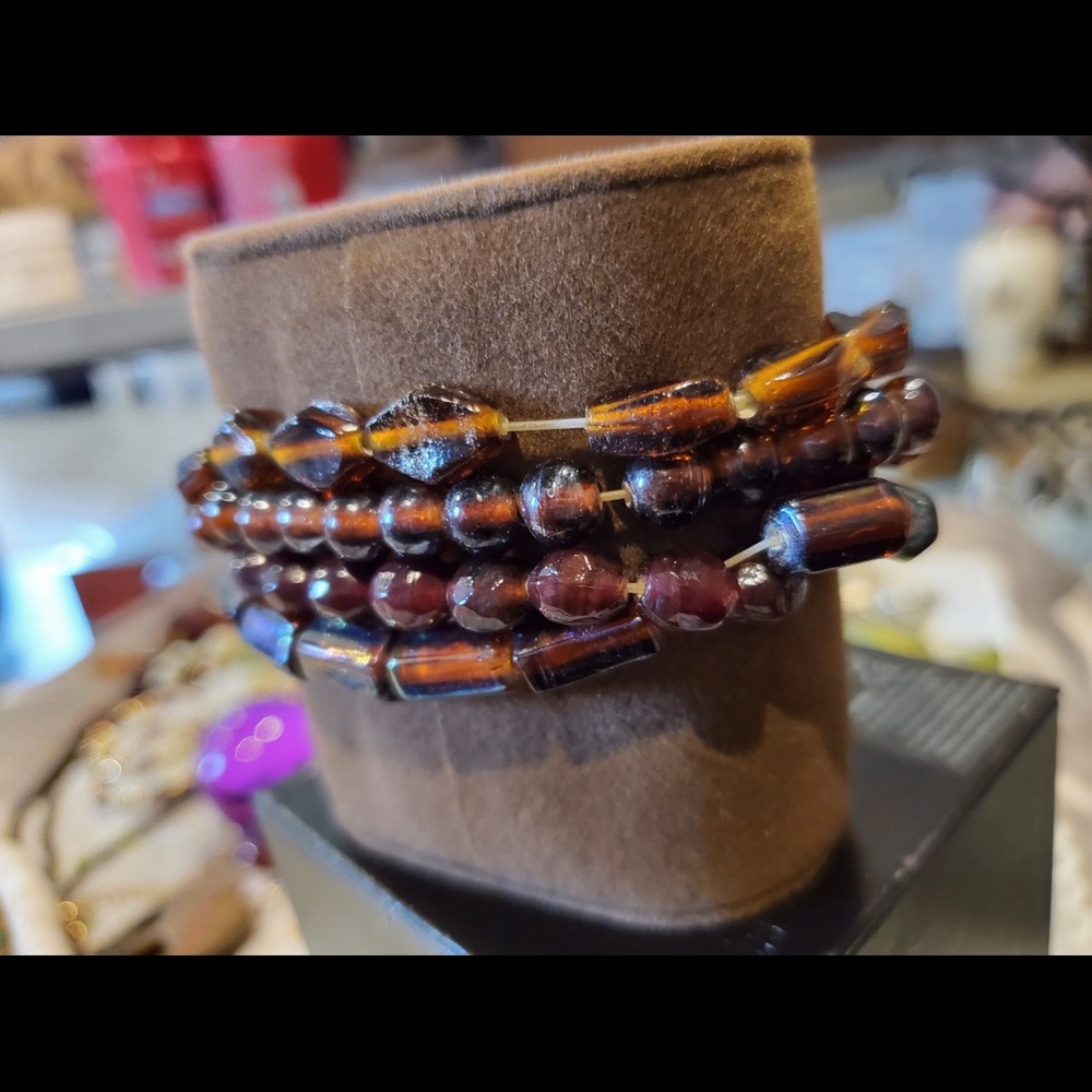 Cherry Amber Baltic Amber 4 tiered bracelet